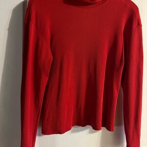 Liz Claiborne Vibrant Red Ribbed Top